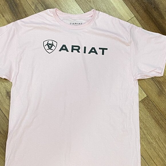 Ariat Tops - Ariat Women's Pink Tee, Black Logo